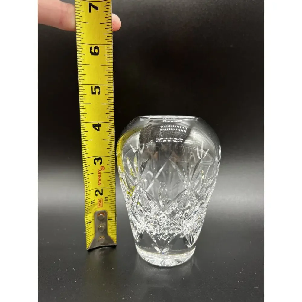 Tiffany & Co Sybil Diamond Cut Crystal Bud Vase 4.25” Tall